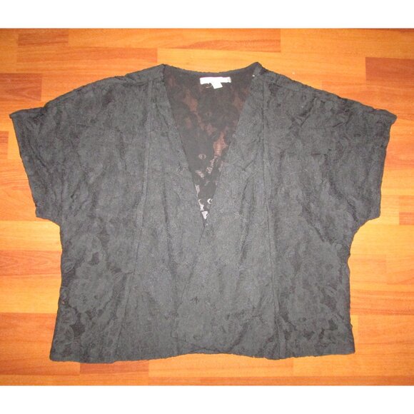 Love 21 Black Lace Lined Bolero Jacket - Picture 1 of 8